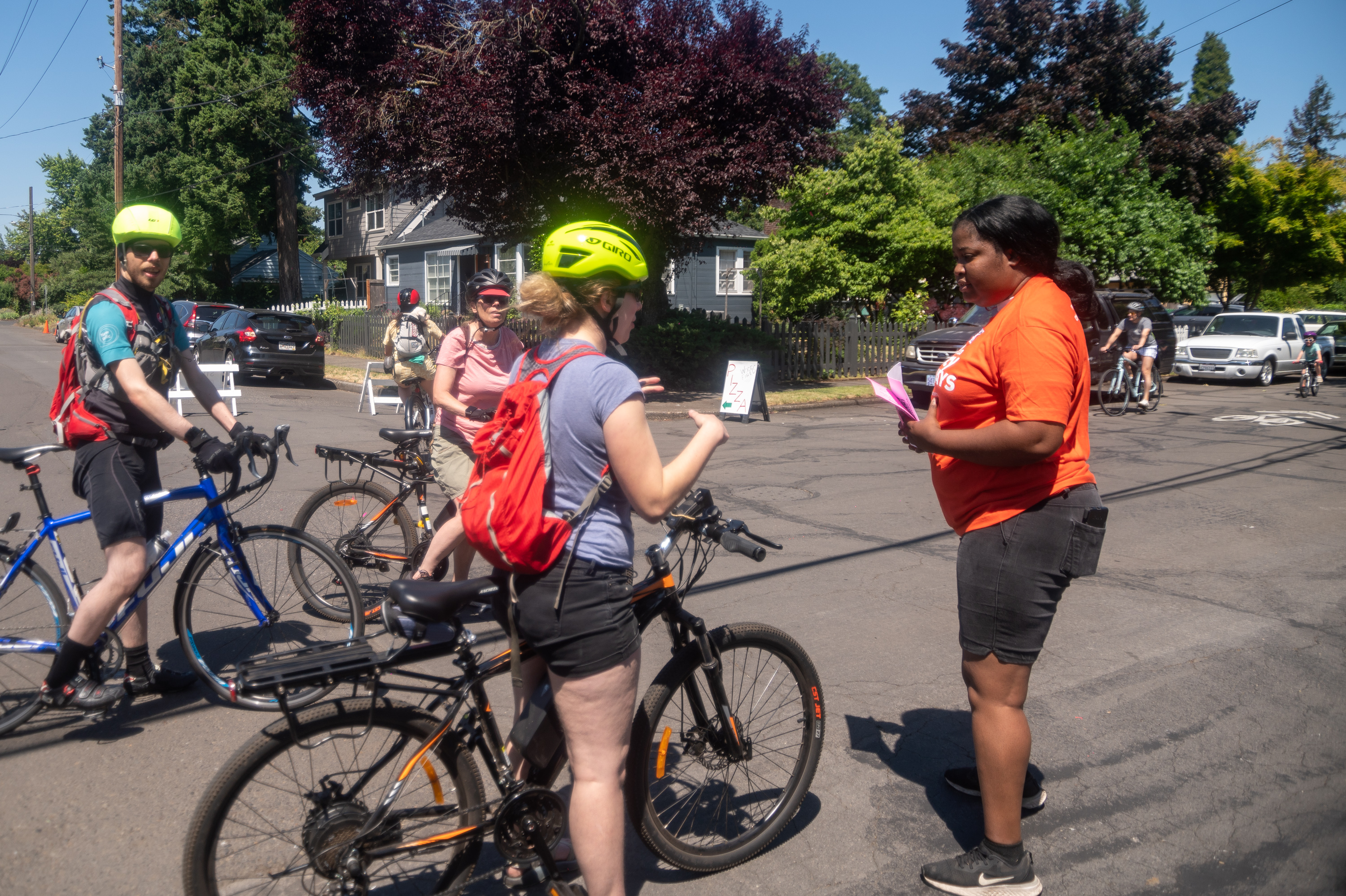 IBR and Sunday parkways handing out information