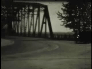 Drivers enter and exit the original bridge pre-1960.